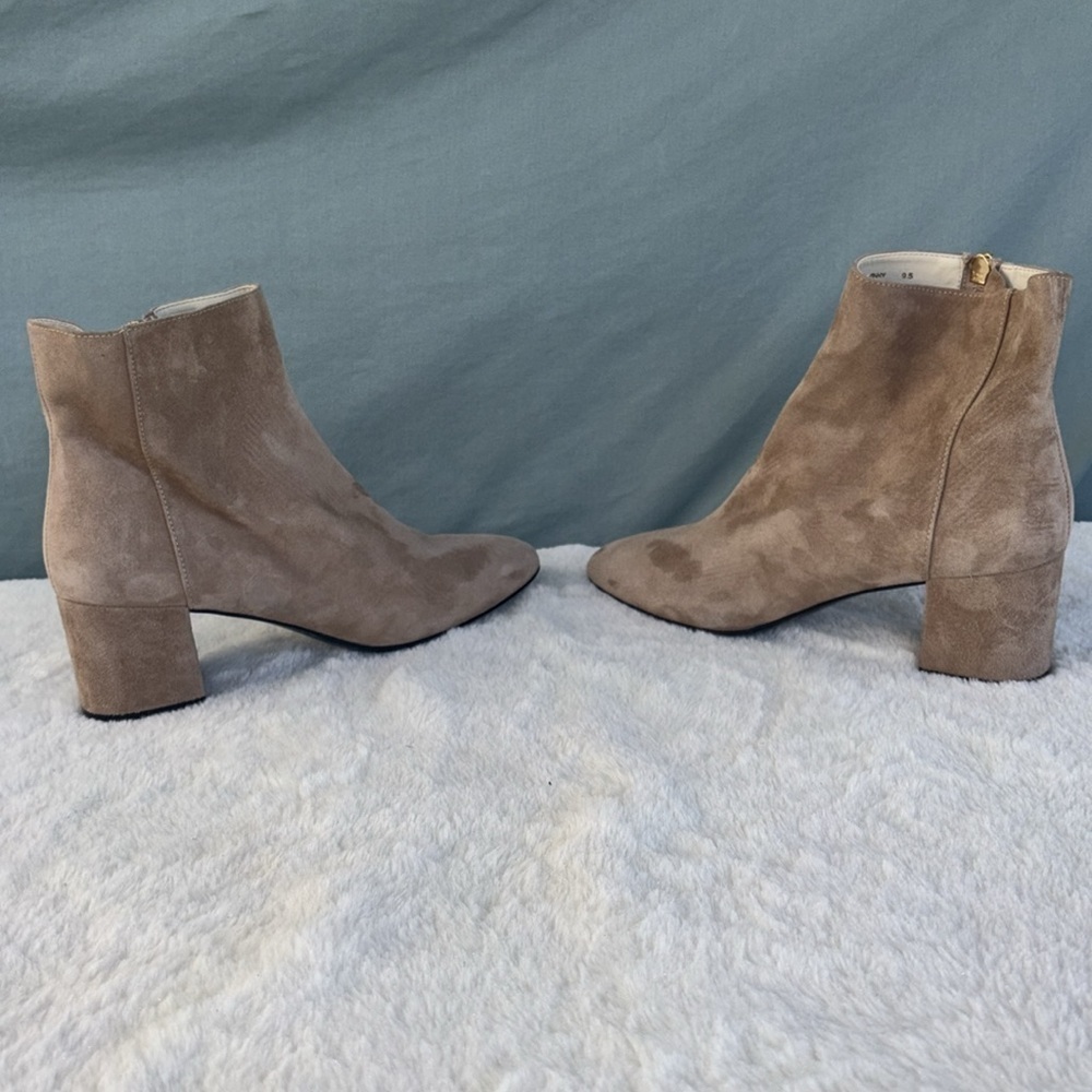 BRUNO MAGLI GUC VINNY SUEDE BOOTIE EU 39.5 ANKLE TAN LUXURY ZIP - Picture 4 of 12